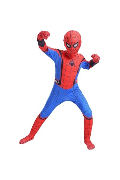 OEM Costum de carnaval Spiderman, mulat, cu glugă, mănuși și acoperitoare pen...