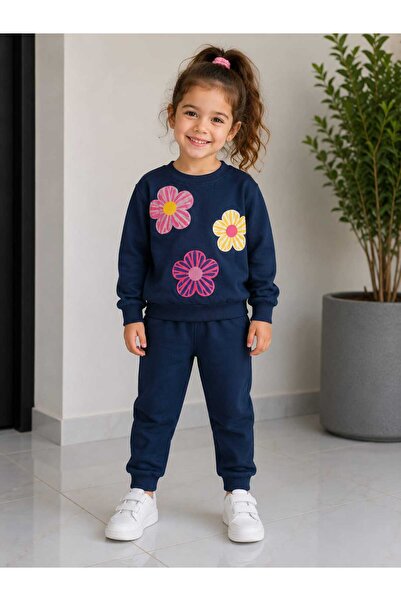 Ferry Lusso Girl's Top and Bottom Set with Flowers