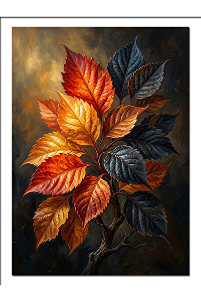 Artmeg Frunze de Toamnă Portocaliu Galben Buchet Pânză Decorativă - Tablou di...