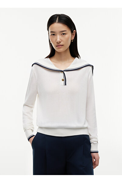 Tommy Hilfiger Beyaz Kadın Kazak WW0WW50092Z00