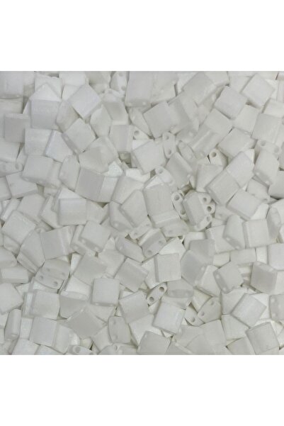 miyuart Miyuki Tila Beads (2 Grams) Matte White Color No: 75 (Tl402Fr)