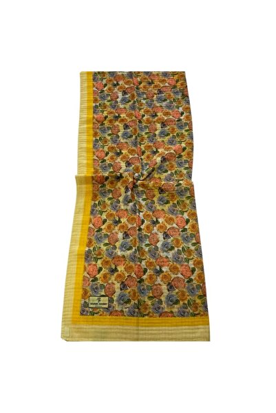 SHAWL SECRET شال جلامور بنمط الزهور أصفر 54262