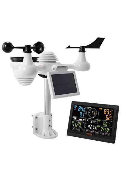 VEVOR Statie meteo wireless WiFi 7 in 1, afisaj color 7,5 inchi, interior/ext...