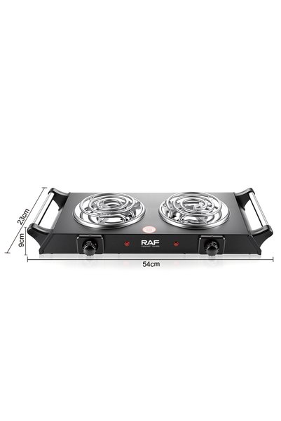 RAF Portable Electric Camping Stove, 2000W Double Coil Burner, Heat Control R.8069