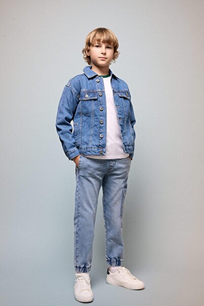 DeFacto Cargo Pocket Jogger Fit Jean Trousers for Boys C4601A826Au