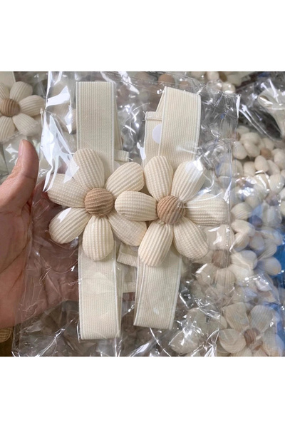 Choice Universal code beige-2pcs 2pcs Flower Curtain Strap Pair Creative Cott...