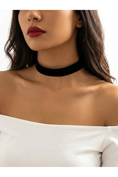 Take Two By Styli Velvet Ribbon Choker Necklace