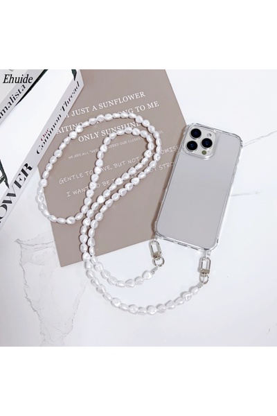 Choice64 for iPhone17 Pro Max love chain Luxury Pearl Chain Crossbody Strap S...