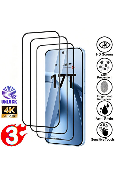 Choice7 Xiaomi 17T Pro CRIMSON 3PCS Full Coverage Screen Protectors For 17T 1...