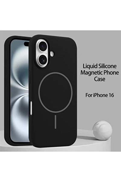 Choice64 iPhone17 black Luxury Original Liquid Silicone For Magsafe Case For ...