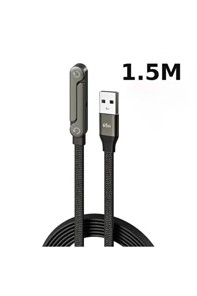 Choice 1.5M A-C 65W USB A to USB C Cable 2 in 1 Fast Charging Data Cable Fold...