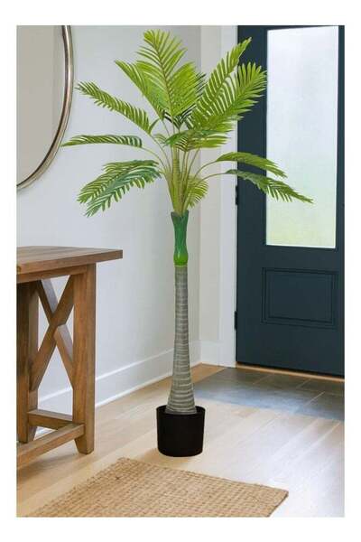 DRAMA HOME Artificial Palm Tree 250 cm with Elegant Pot – Decorative Tree Mim...