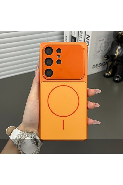 Choice51 Galaxy S24+ Orange Large Window AG Glass Armor Phone Case For S26 Ul...