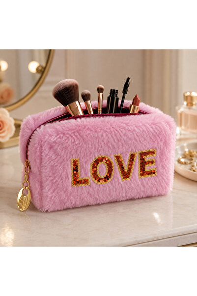 nnevora Plush Pen Holder and Makeup Bag Zippered Multi-Purpose Organizer Bag ...