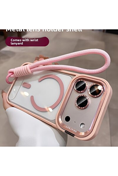 Choice98 iPhone17 Pro Max Pink Camera Bracket Acrylic Magnetic Phone Case for...