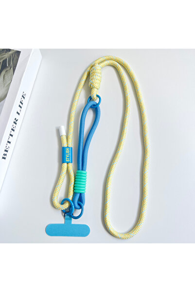 Choice4 Polyester / Nylon Yellow / Gold Simple Two-in-one Mobile Phone Lanyar...