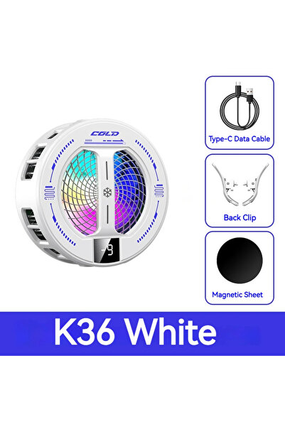 Choice k36-white NEW Semiconductor Magnetic Clip Phone Cooler with Digital Di...