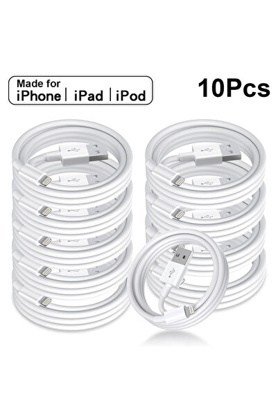 Choice1 2m 10PCS White 5/10PCS MFi Certified UsB Charger Cable for iPhone 14 ...