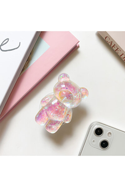 Choice5 7 Korean 3D Glitter Bear Cell Phone Holder Grip Tok Bracket for iPhon...