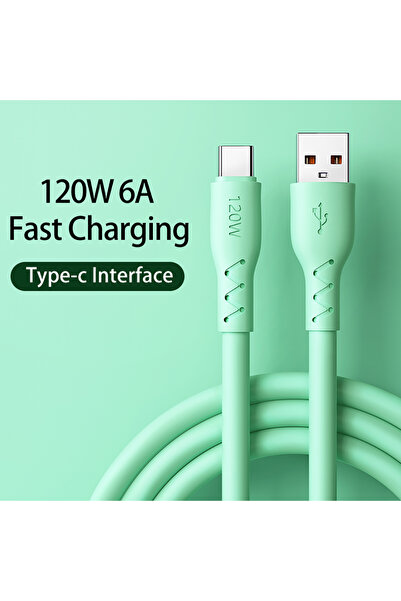 Choice 2m WHITE 120W 6A USB-C Fast Charging Cord Liquid Silicone For Redmi An...