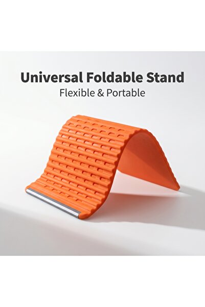 Choice Orange Creative Silicone Phone Stand - Flexible Foldable Transformable...