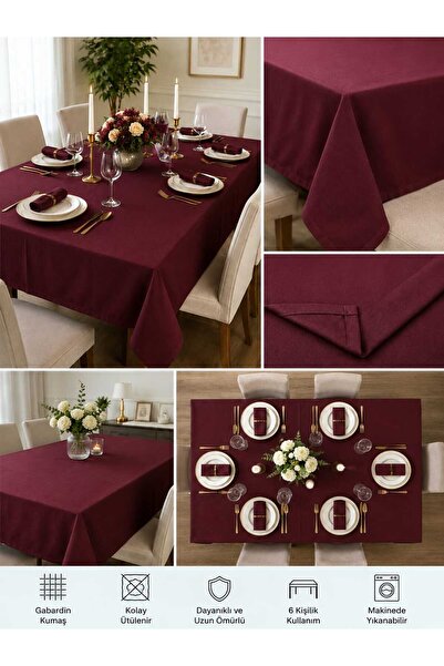 Life Line Plain Tablecloth |   Stylish and Simple Dining Table Cover |   Livi...