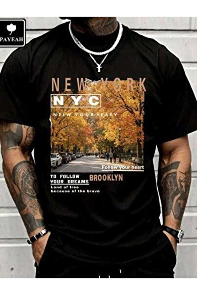 26LIK Casual Streetwear, New York Brooklyn Street View, Fashionable T-Shirts,...