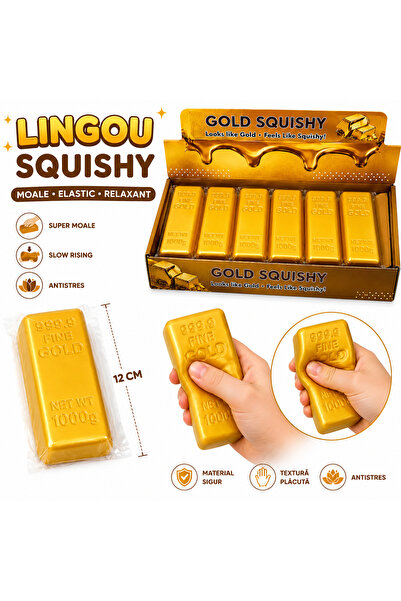SHOP LIKE A PRO Lingou Squishy Antistres, 12 cm, Slow Rising, Super Soft, Juc...
