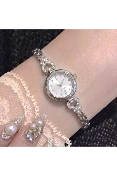 Heda Jewelry ساعة فيلفت شاين - ساعة يد نسائية بهيكل فولاذي