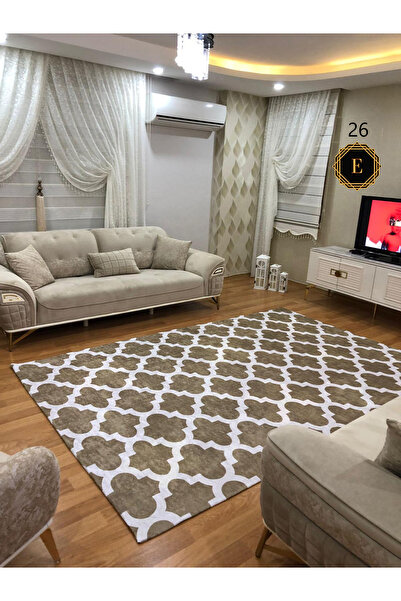 LİMAY Rug Cover - Elastic - Non-Spongy - Washable - Velvet Fabric - Living Ro...