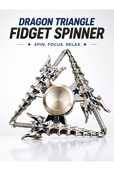 Taimi Dragon Triangle Metal Fidget Spinner – Unique Design for Stress Relief,...