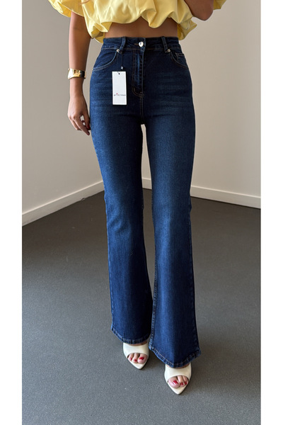 Narferita Nrf Extra Yüksek Bel Full Likralı Flare Jeans