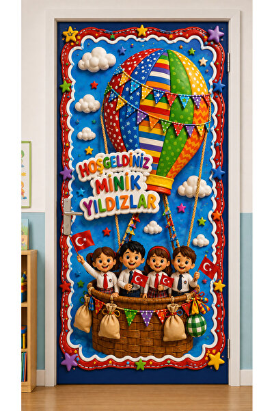 PROMISEBACKDROP2 190x75cm Husă elastică pentru ușa sălii de clasă, Husă texti...