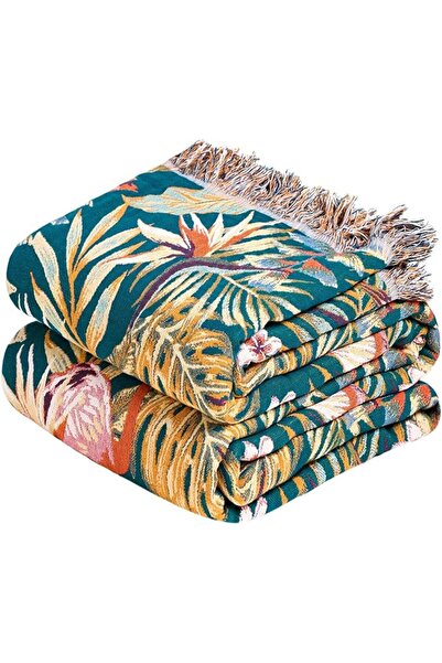 GENERAL MSGKV Boho Throw Blanket 100% Cotton Blankets for Bed Couch 60'x80', ...