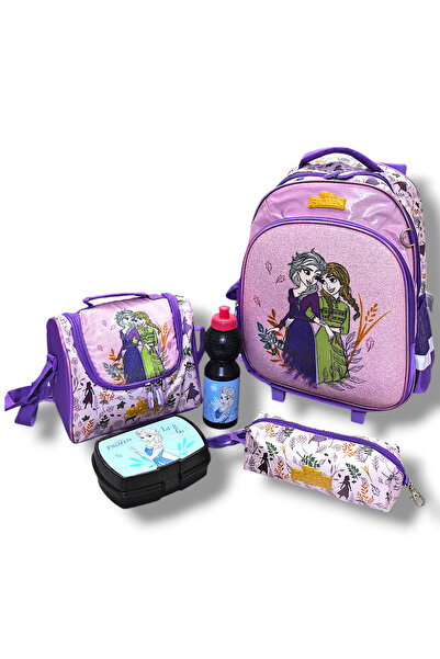 CRATER Personalized Minnie Mouse 5 in 1 Kids Trolley School Bag with Wheels 1...
