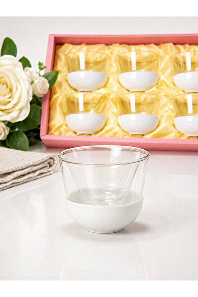 Afaq Arabic Coffee Cup White Base 12 Pieces