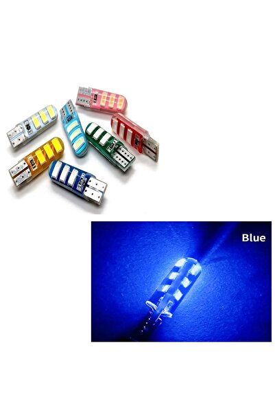 ( 4 X ADET ) 1 SET T10 LED DİPSİZ AMPUL BLUE BIG LED I VERSIYON SERİ MAVİ