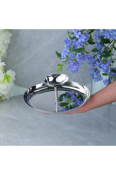 Al Hadaya Mall Elegant Silver Serving Dish - Silver - 29x23x13 cm