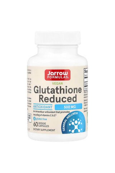 Jarrow Formulas İndirgenmiş Vegan Glütatyon, 500 mg, 60 Bitkisel Kapsül