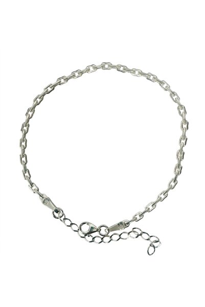Leski Unisex Silver 925 Bracelet, Leski, Square Zales, Adjustable, 3.28 g