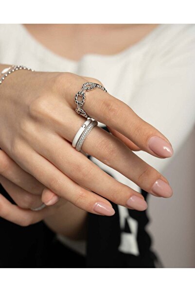 Stemma Jewelry Inel Silver Balls din Argint 925, Placat cu Rodiu