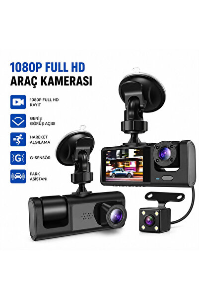Full Hd 1080p Sensör - Park Asistan - Hareket Algılama Oto Araç İçi Kamera Hs-362 Bx40