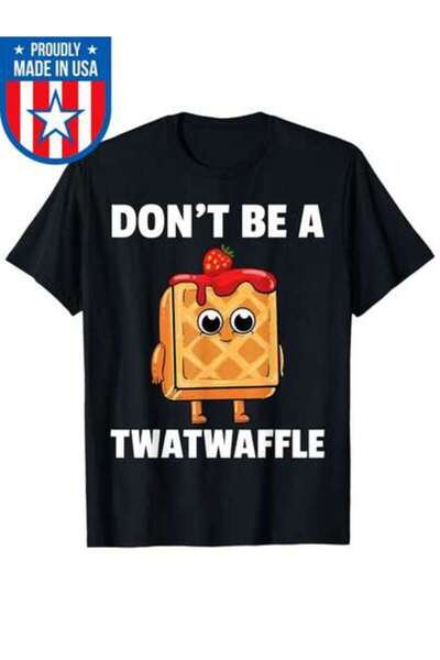 21JNRY تي شيرت Dont Be A Twatwaffle Waffle ذو طابع مضحك ومرح
