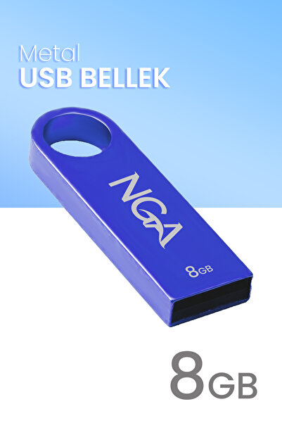 Nazalya 8GB Usb Bellek Metal Gövde Güvenli USB Memory - Flash Drive