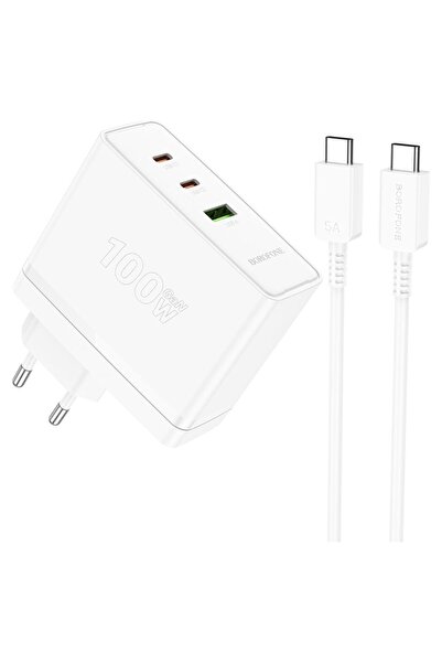 Borofone BN11 Imperial GaN Φορτιστής Τοίχου USB / 2x Type-C QC 3.0 PD 100W με...