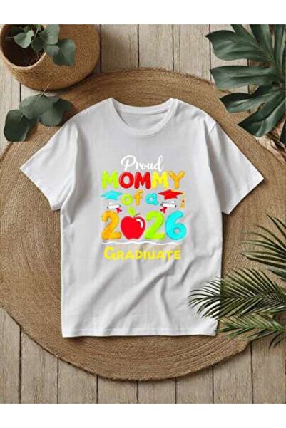 21JNRY تي شيرت برسومات "Proud Mom Of A 2026 Kindergarten Graduate" للبالغين م...