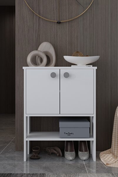 Dekortis Home Dekor DHDDRXBG ADA KAPAKLI RAFLI ÇOK AMAÇLI DEKORATİF DRESUAR A...