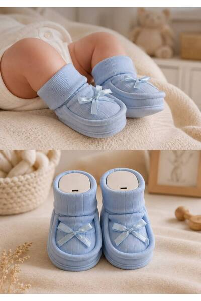 Pico Baby Newborn Baby Combed Cotton Bowknot Booties Socks