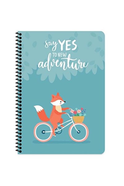 KESKİN COLOR Gezginler Spiralli Tilki Karton Kapak 80 Yaprak A4 Kareli Defter