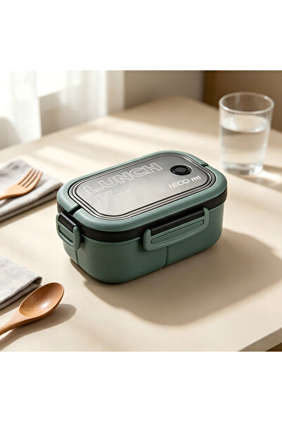 Generic Brand 1200ml Premium Leak-Proof Lunch Box with Compartments and Cutle...